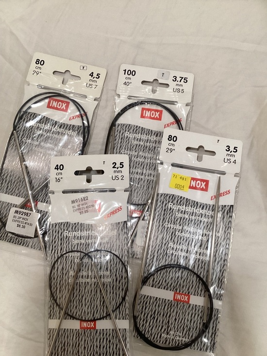 INOX Other - INOX Circular Knitting Needles - Multiple Sizes set/2. US5 /US2 available